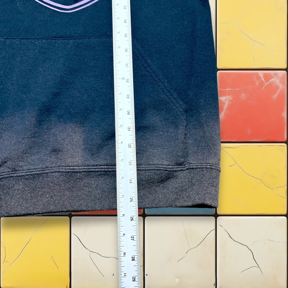 VTG Harley Davidson Faded Hoodie Sweatshirt Y2K Woman S Black‎ Purple Pullover - Picture 4 of 13